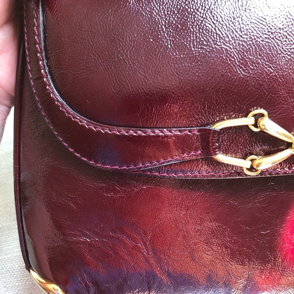 Gucci Vintage Shoulder Bag Horsebit Clutch Patent Leather - Picture 15 of 15